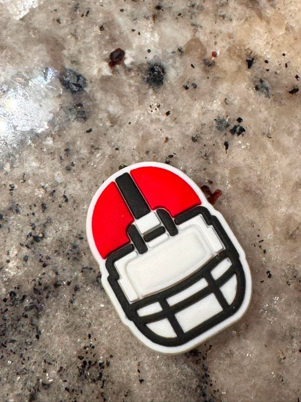 CROCS SHOE CHARM Kids Red & White Football Helmet Shoe Charm